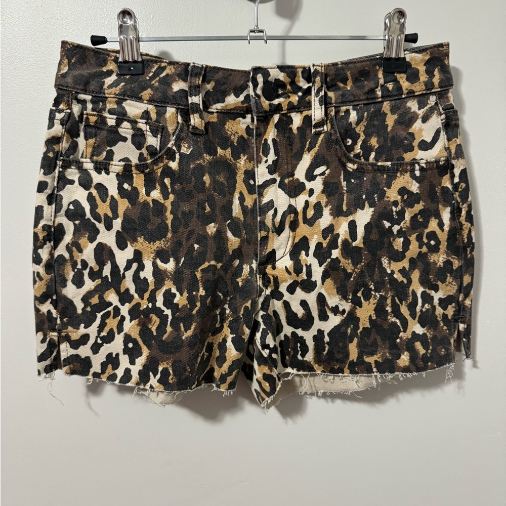 Joes Denim Shorts‎ Women Vintage Leopard Cut Off Raw Hem 3.5 in Animal